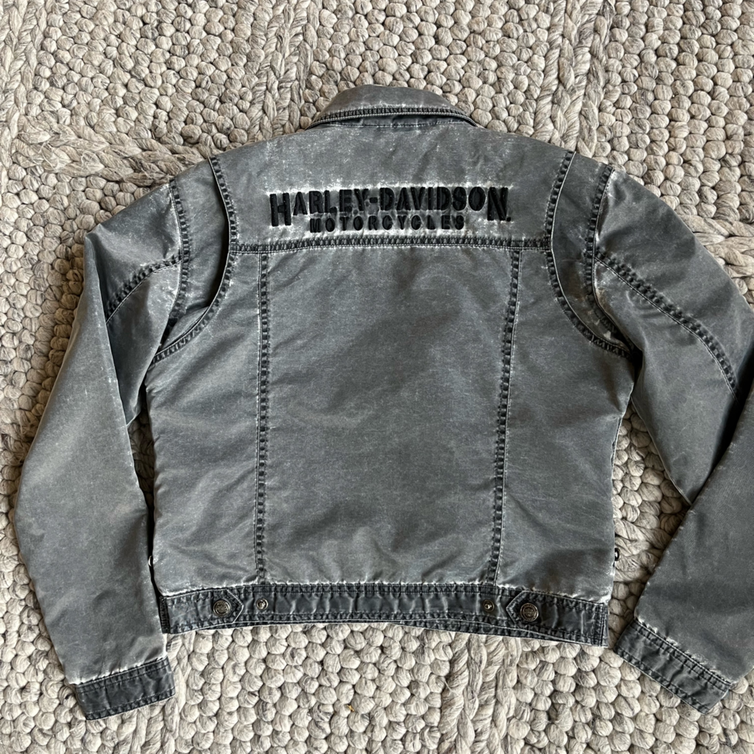Harley-Davidson Gray Overdyed Nylon Riding Jacket